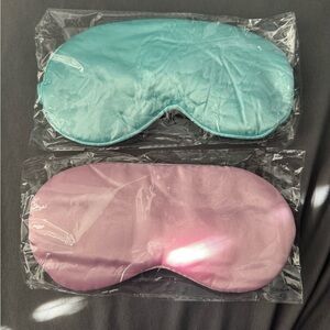 Silk Sleep Mask Set Pink & Blue